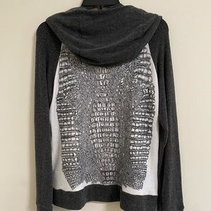 Lauren Moshi Black and Gray Hoodie